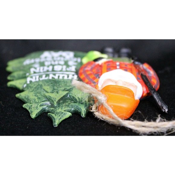 Midwest Holiday Ornament Fishing Santa "Huntin Fishin And Lovin Every Day" Cabin - Picture 6 of 7